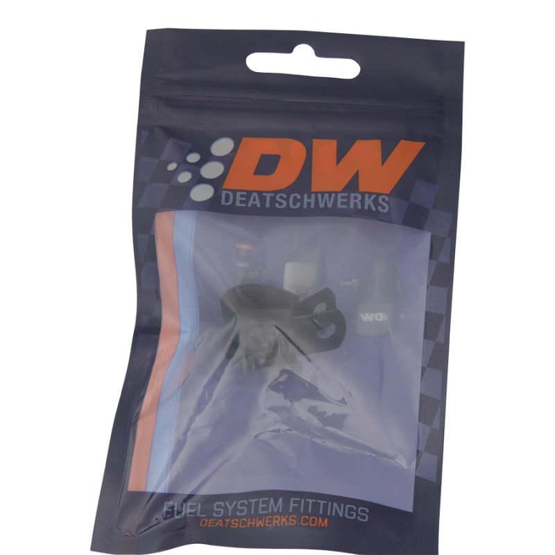 DeatschWerks Rubber Cushioned P-Clamp for 6AN Hose - 9.5mm Clamp Id - Anodized Matte Black 6-02-0353-B 6-02-0353-B Photo - lifestyle view