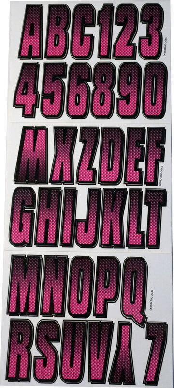 Hardline Boat Lettering Registration Kit 3 in. - 300 Berry/Black BEBKG300 BEBKG300 Photo - Primary