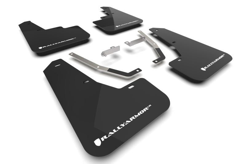 Rally Armor 2024 Subaru Crosstrek Black UR Mud Flap White Logo MF106-UR-BLK-WH MF106-UR-BLK-WH Photo - Primary
