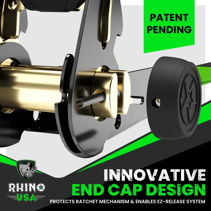 Rhino USA Medium Duty Ratchet Strap Tie-Down 4-Pack (Red) RCHT-4PACK-RED RCHT-4PACK-RED User 2