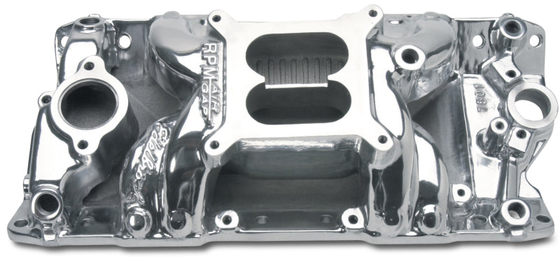 Edelbrock Polished S/B Chevy RPM Air-Gap Manifold 75011 Photo - Primary