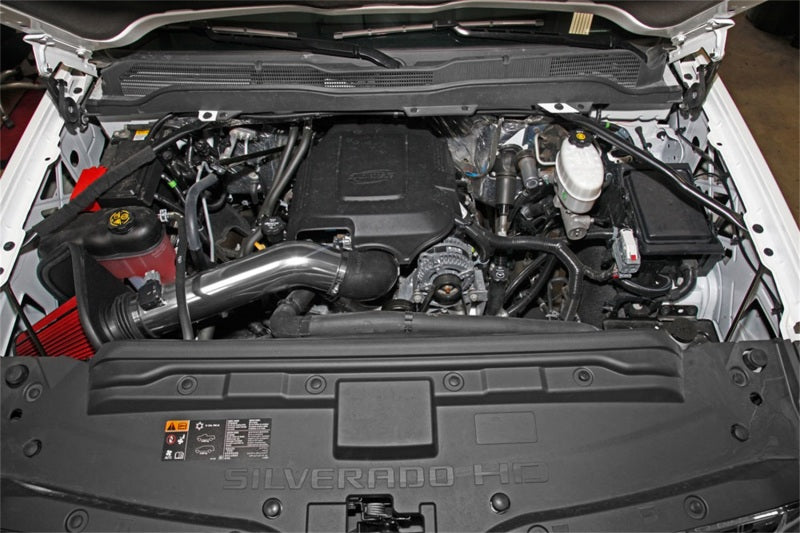 Spectre 16-17 GM 2500HD/3500HD V8-6.0L F/I Air Intake Kit - Polished w/Red Filter 9058 9058 Photo - Mounted