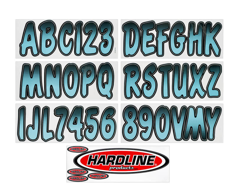 Hardline Boat Lettering Registration Kit 3 in. - 200 BabyBlue/Black BJBKG200 BJBKG200 Photo - Primary