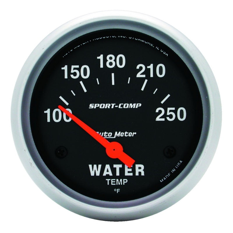 Autometer 2-5/8" Water Temperature, 100-250 °F, Air-Core, Sport-Comp 3531 Photo - Primary