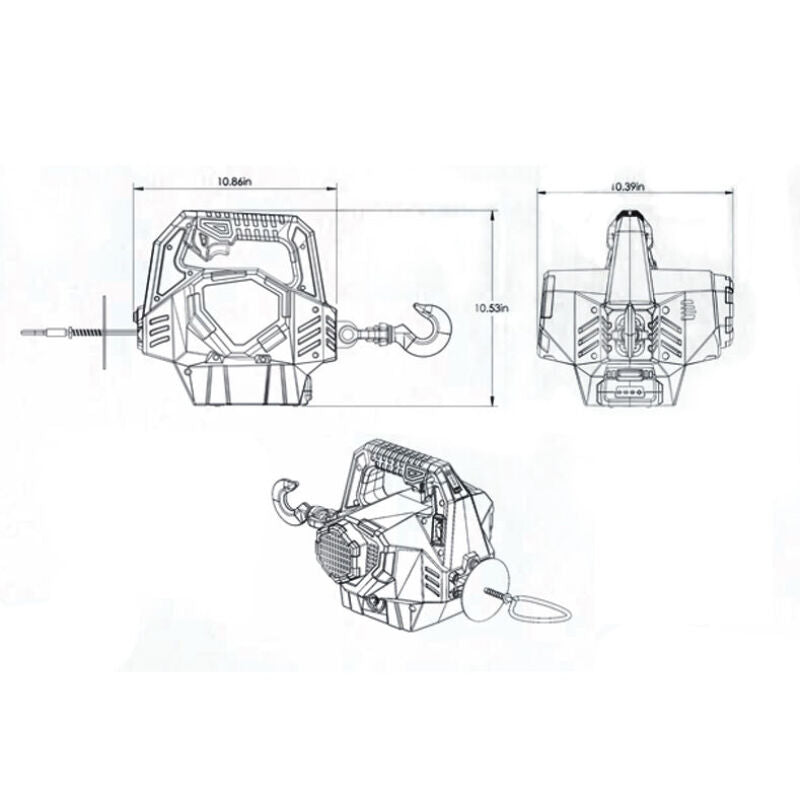 Superwinch Hand Hauler 1000 Winch 1710001 1710001 Line Art