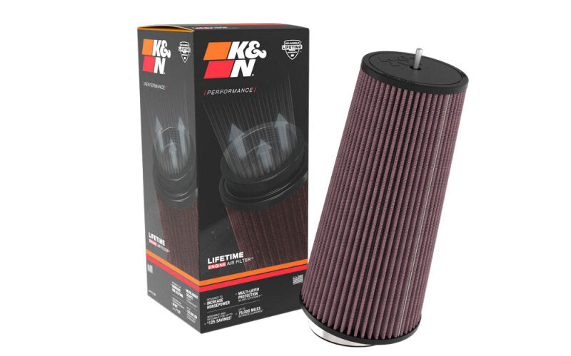 K&N Engineering K&N Universal Clamp-On Air Filter 3-1/2in FLG - 5-3/4in B - 12-1/8in H RU-3310 RU-3310 Photo - out of package