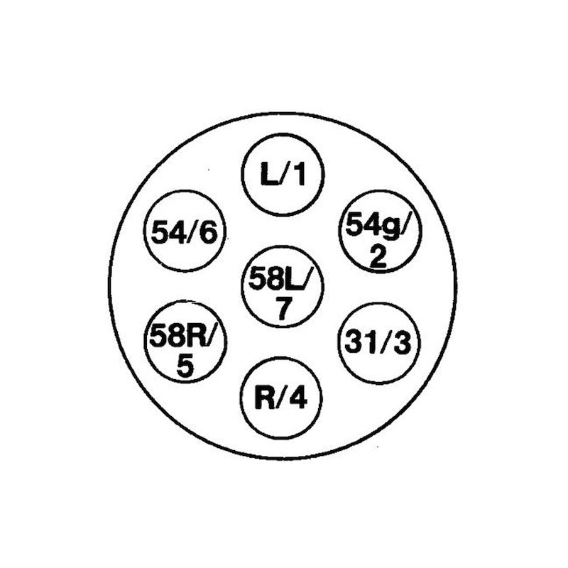 Hella Socket 7Pole Trailer 001943003 001943003 Technical Drawing