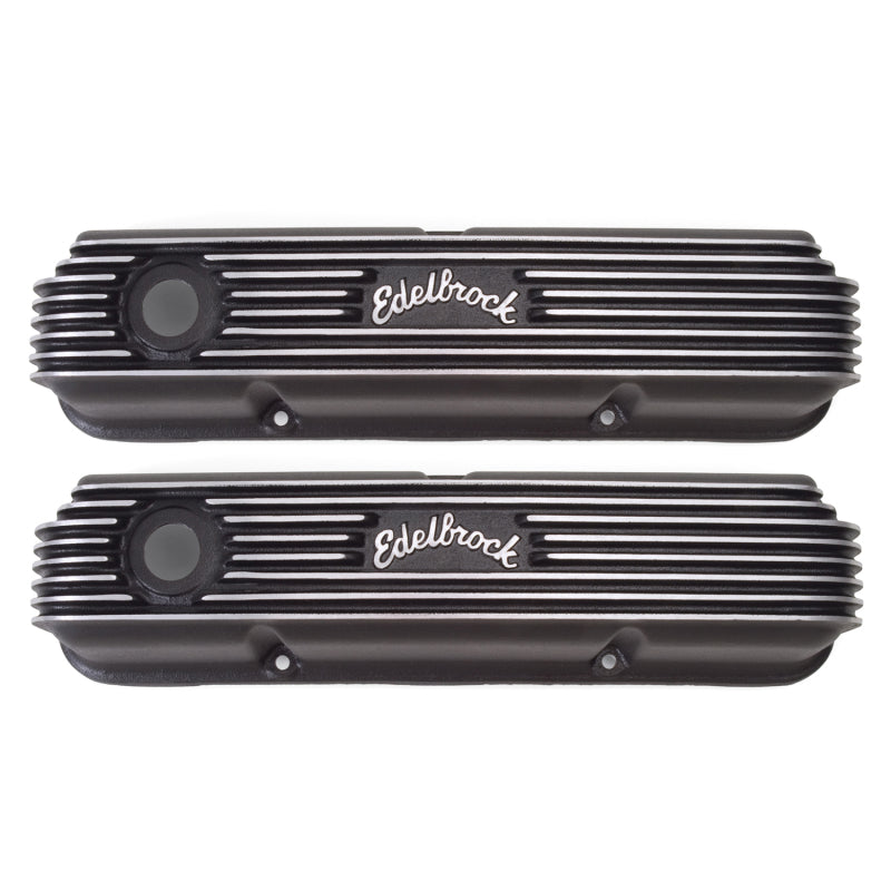 Edelbrock Valve Cover Classic Series Ford 1958-1976 FE V8 Black 41623 41623 Photo - Primary