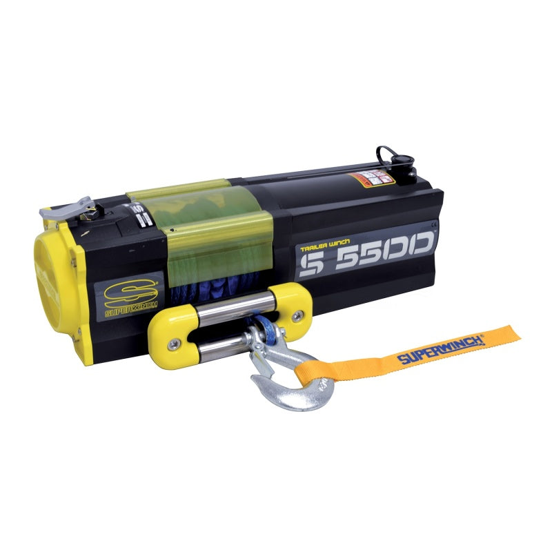 Superwinch 5500 LBS 12 VDC 1/4in x 60ft Synthetic Rope S5500 Winch 1455201 1455201 Photo - Unmounted
