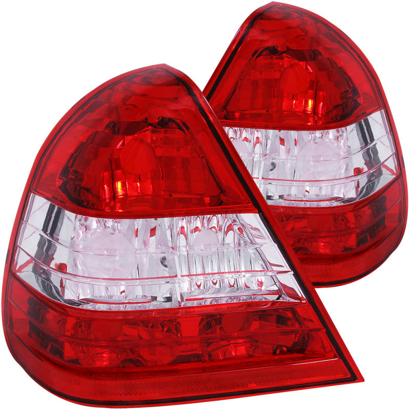 Anzo 1994-2000 Mercedes Benz C Class W202 Taillights Red/Clear 221157 Photo - Primary