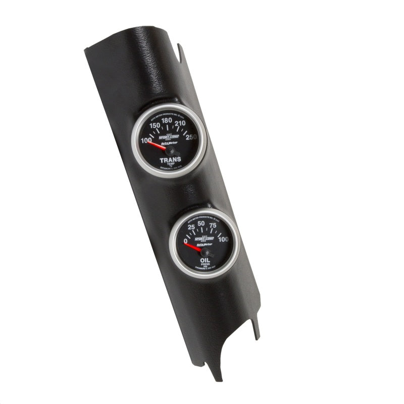 Autometer Gauge Kit, A-Pillar, Jeep Wrangler (JK) 11+, Oil PSI/Trans, 100psi/250 7041 Photo - Primary