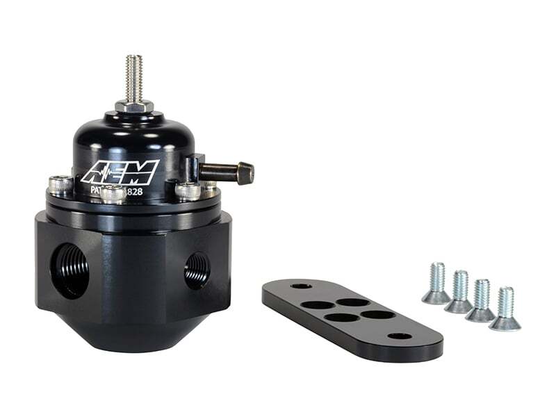 AEM Electronics Universal Fuel Pressure Regulator Black 25-302BK Photo - out of package