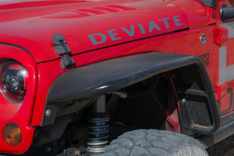 DV8 Offroad 07-18 Jeep Wrangler JK Front & Rear Flat Tube Fenders FENDB-02 FENDB-02 Photo - Close Up