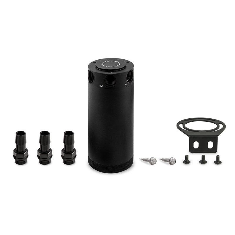 Mishimoto Compact Baffled Oil Catch Can - 3-Port MMBCC-CBTHR-XLBK MMBCC-CBTHR-XLBK Photo - Primary