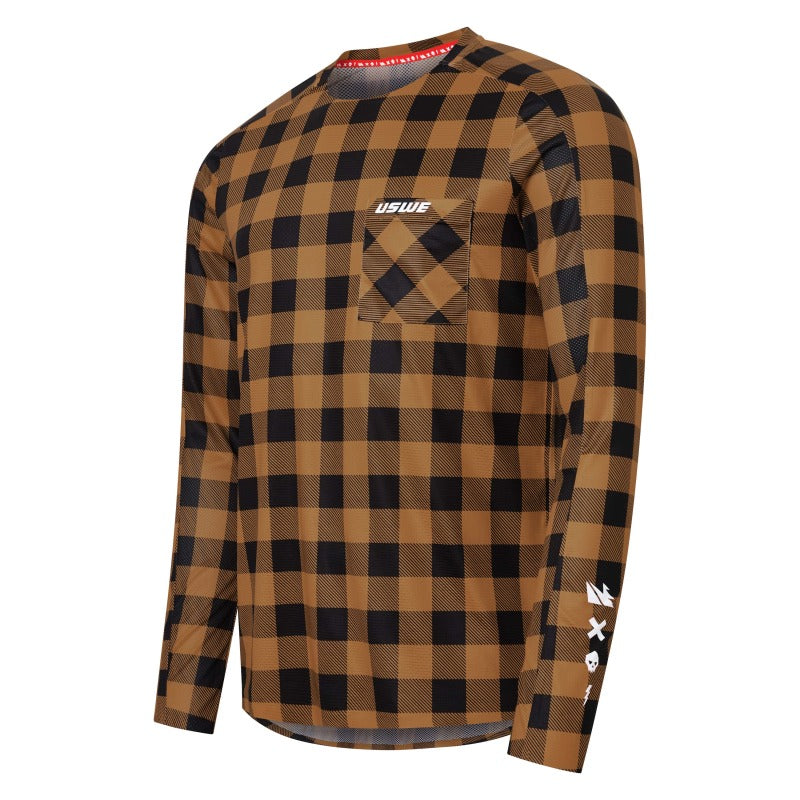 USWE Flannel Long Sleeve Lightweight Off-Road Jersey Bronze - XS w80951061042103 w80951061042103 User 1
