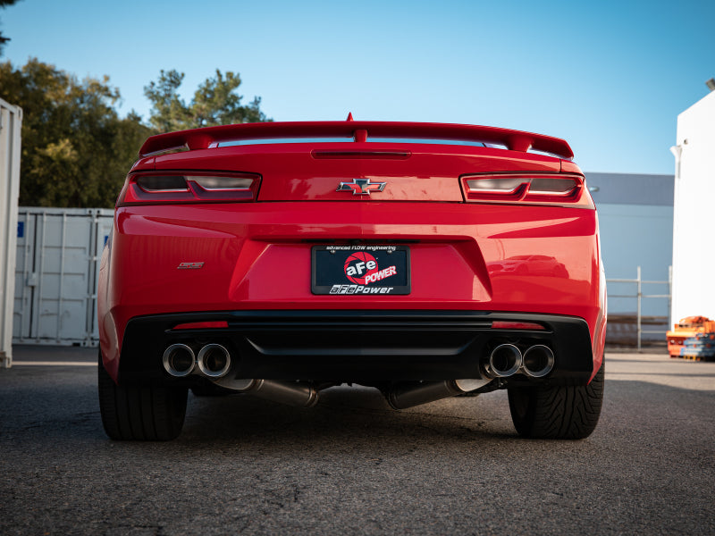 aFe POWER MACH Force-Xp 3in Axle-Back 16-21 Chevrolet Camaro SS V8 6.2L w/Mufflers - Polished 49-44119-P 49-44119-P Photo - Mounted