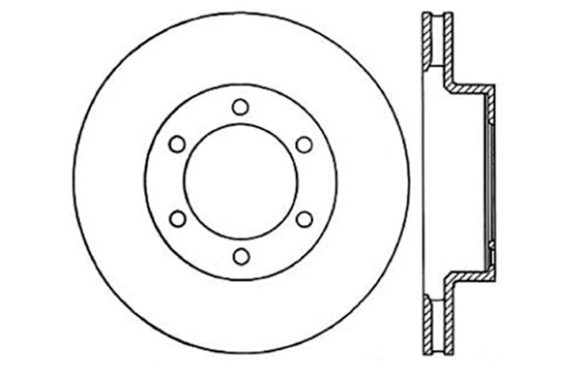 StopTech Disc Brake Rotor 127.44129L 127.44129L Technical Drawing