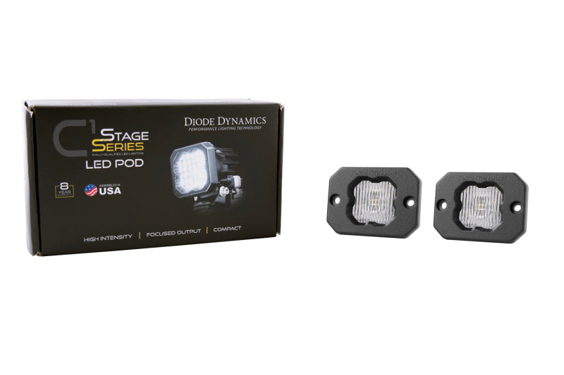 Diode Dynamics Stage Series C1 LED Pod - White SAE Fog Flush ABL (Pair) DD6850P DD6850P User 2