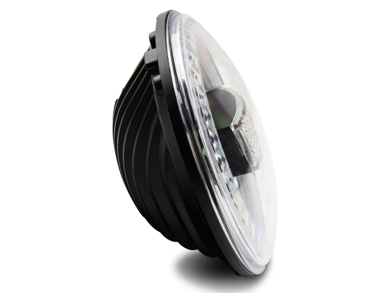 Raxiom 97-18 Jeep Wrangler TJ/JK 7-Inch LED Headlights w/ Halos- Black Housing (Clear Lens) J155018 J155018 Photo - Close Up