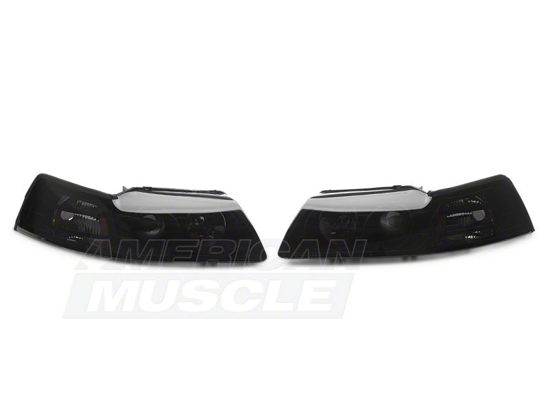 Raxiom 99-04 Ford Mustang Axial Series Projector Headlights- Blk Housing (Smoked Lens) 49126 49126 Photo - Close Up
