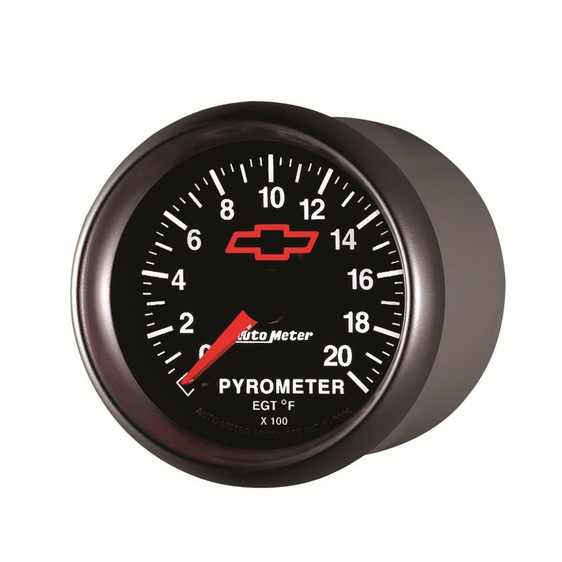 AutoMeter Gauge Pyrometer (Egt) 2-1/16in. 2000 Deg. F Stepper Motor Chevy Red Bowtie Black 3645-00406 3645-00406 User 2
