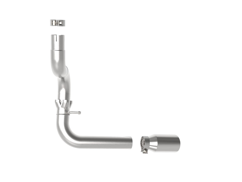 aFe 20-21 Jeep Wrangler Large Bore-HD 3in 304 Stainless Steel DPF-Back Exhaust System - Polished Tip 49-38092-P 49-38092-P Photo - Unmounted