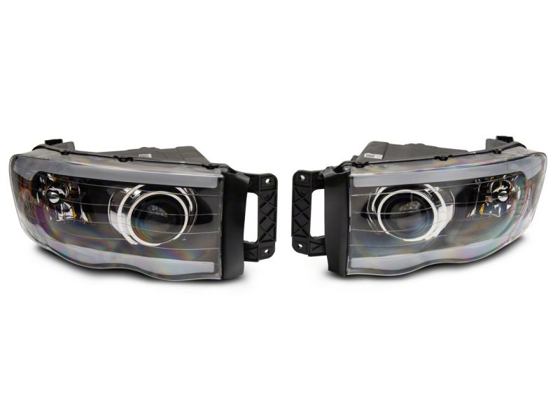 Raxiom 02-05 Dodge RAM 1500/2500/3500 Axial LED Projector Headlights- Blk Housing (Clear Lens) R131477 R131477 Photo - Close Up