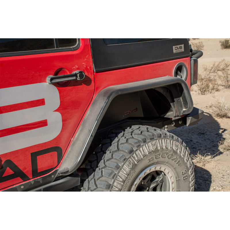 DV8 Offroad 07-18 Jeep Wrangler JK Front & Rear Flat Tube Fenders FENDB-02 FENDB-02 Photo - Mounted
