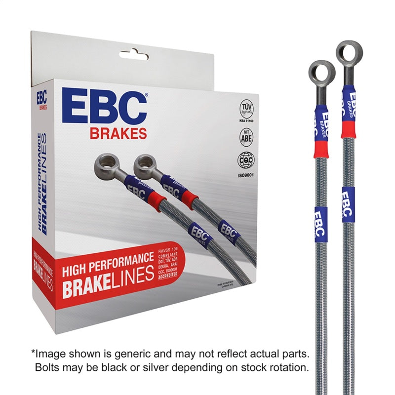 EBC 84-92 Volkswagen Golf Mk2 1.8L Stainless Steel Brake Line Kit BLA7632-4L BLA7632-4L Photo - Primary