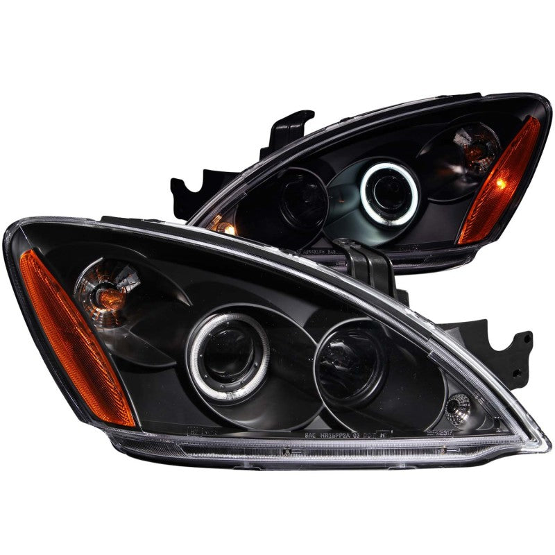 Anzo 2004-2007 Mitsubishi Lancer Projector Headlights w/ Halo Black (CCFL) 121102 Photo - Primary