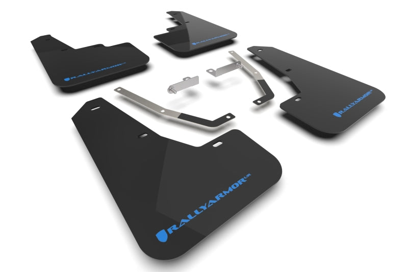 Rally Armor 2024 Subaru Crosstrek Black UR Mud Flap Light Blue Logo MF106-UR-BLK-NB MF106-UR-BLK-NB Photo - Primary