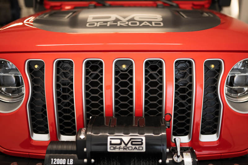 DV8 Offroad 2018+ Jeep JL Grill Amber Marker Lights GRJL-02 GRJL-02 Photo - Mounted