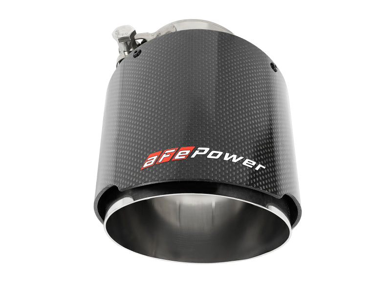 aFe MACH Force-Xp 304 SS Clamp-On Exhaust Tip 2.5in. Inlet / 4.5in. Outlet / 7in. L - Carbon Fiber 49T25454-C07 49T25454-C07 Photo - Unmounted
