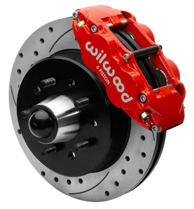 Wilwood 63-87 Chevy C10 Narrow Superlite 6R Front Brake Kit Drilled & Slotted 12.19in Rotors - Red 140-15940-DR 140-15940-DR User 1