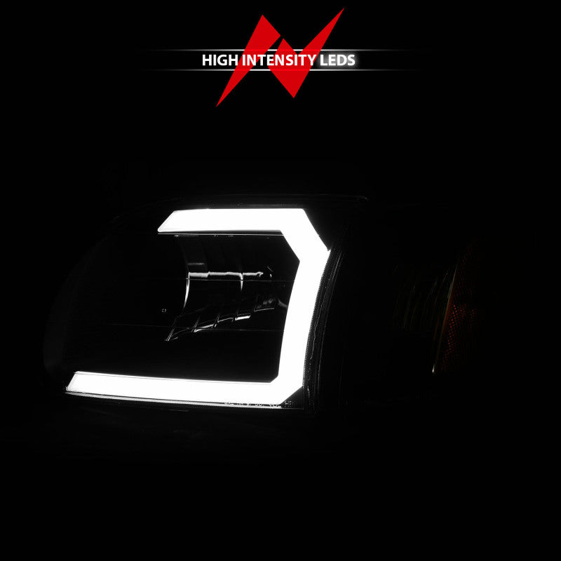 ANZO 00-04 Toyota Tundra (Fits Reg/Acc Cab Only) Crystal Headlights w/Light Bar Black w/Corner Light 111579 111579 User 5