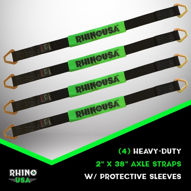 Rhino USA Axle Tie Down Straps (4-Pack) 2In X 38In - Black RNO-AXLESTRAPS RNO-AXLESTRAPS User 1