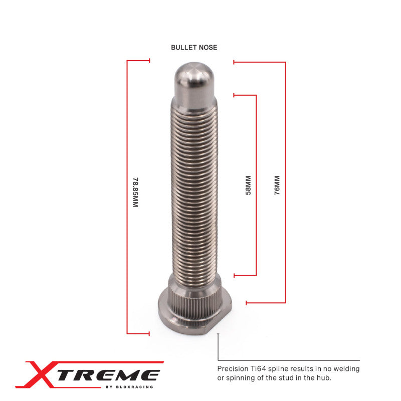 BLOX Racing Honda Xtreme Titanium Wheel Studs 12 x 1.50mm - Single BXAC-00175 BXAC-00175 User 1