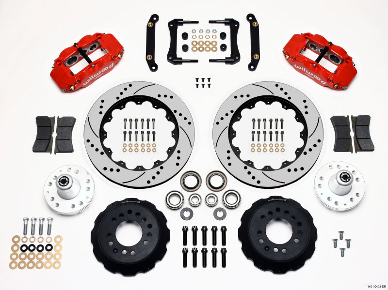 Wilwood FNSL6R Front Hub Kit,14.00",Drill,Red 79-81 Camaro 140-10493-DR Photo - Primary