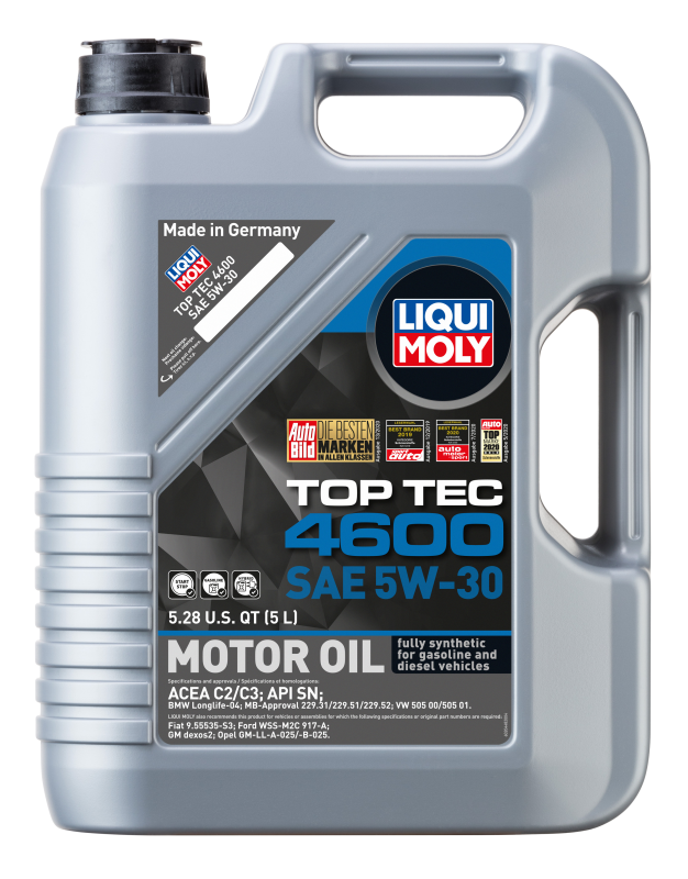 LIQUI MOLY 5L Top Tec 4600 Motor Oil SAE 5W30 20448 20448 Photo - out of package