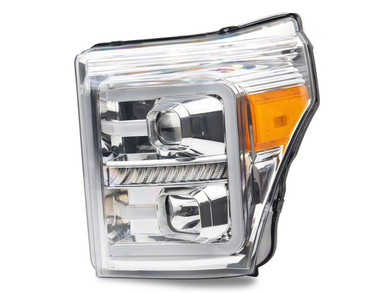 Raxiom 11-16 Ford F-250 Super Duty LED Projector Headlights - Chrome Housing (Clear Lens) SD3621 SD3621 Photo - Close Up