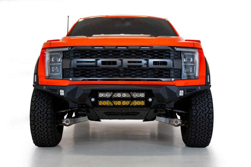 Addictive Desert Designs 2021+ Ford Raptor Bomber Front Bumper w/ Dual 20IN LED Mounts F210012140103 F210012140103 Photo - Mounted