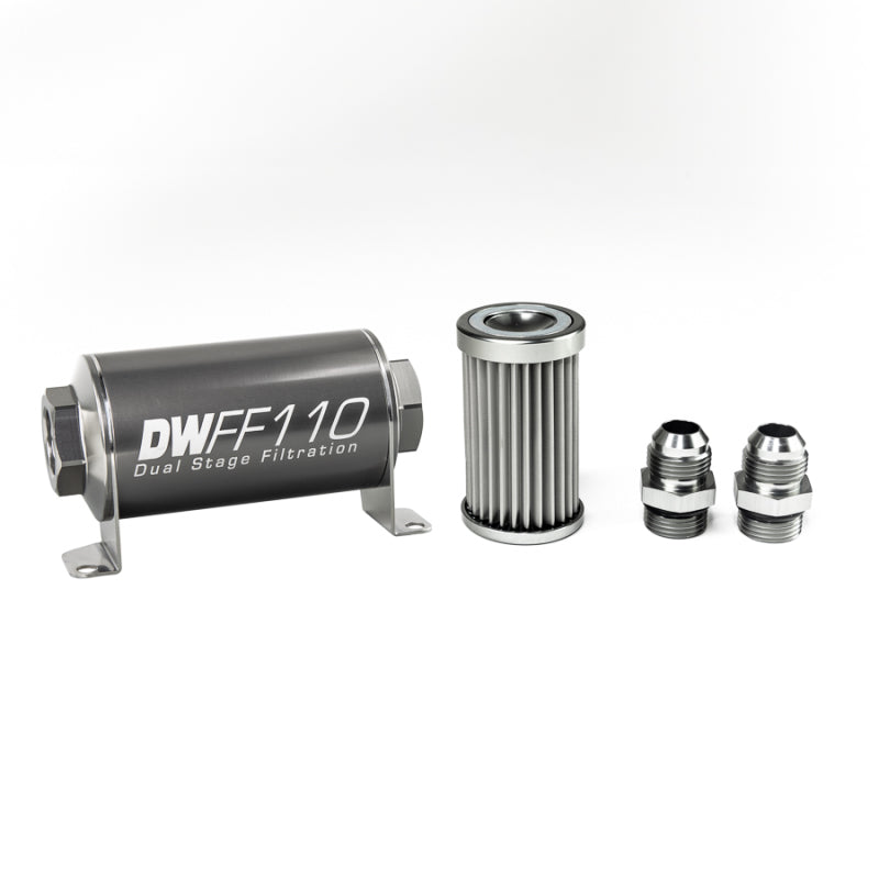 DeatschWerks '-10AN, 5 micron, 110mm In-line fuel filter kit 8-03-110-005K-10 Photo - Primary