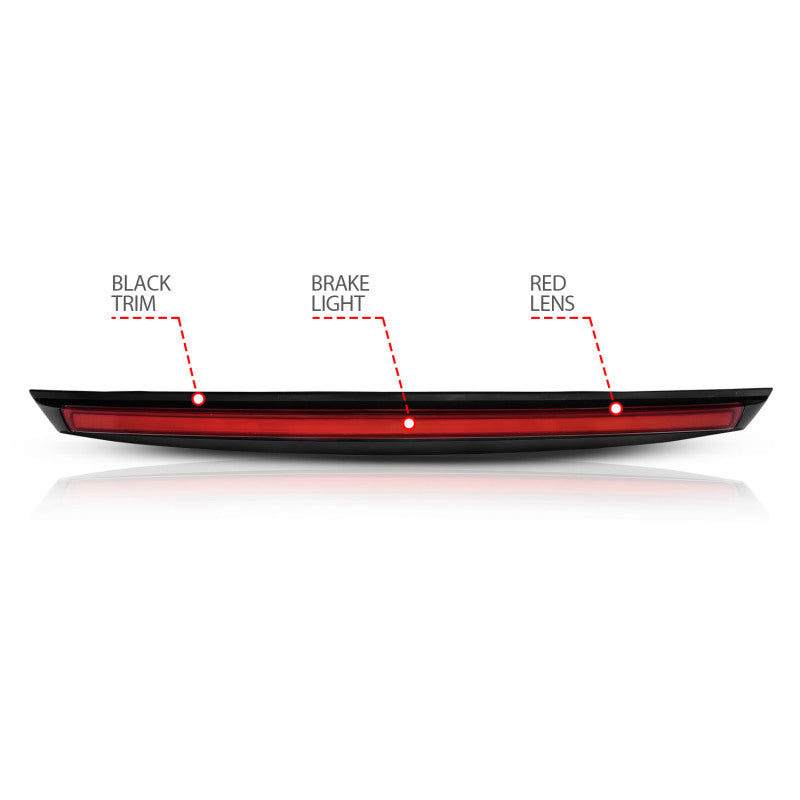 ANZO 2007-2014 Chevrolet Suburban 1500 LED 3rd Brake Light Black Housing Red Lens w/ Spoiler 1pc 531110 531110 Photo - Unmounted