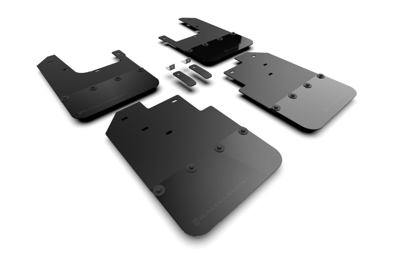 Rally Armor 16-22 Toyota Tacoma Black Mud Flap w/ Metallic Black Logo MF94-BLK-MBK MF94-BLK-MBK Photo - Primary