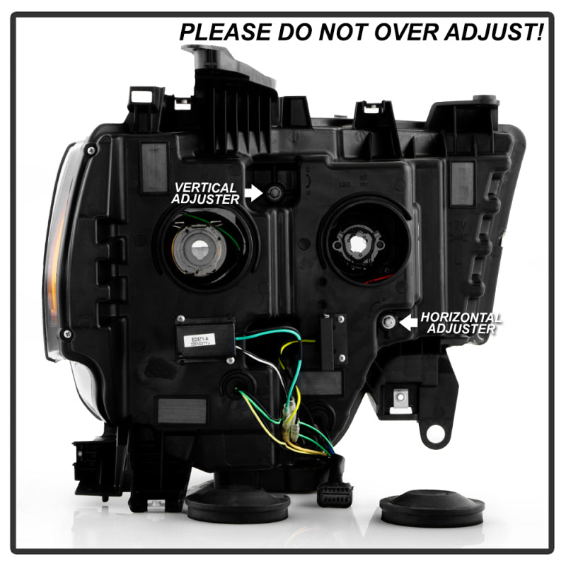 SPYDER 19-22 Dodge Ram 2500 (Halogen Only) Projector Headlights - Black PRO-YD-DR19HDHALSI-SEQ-BK 5088611 5088611 User 5