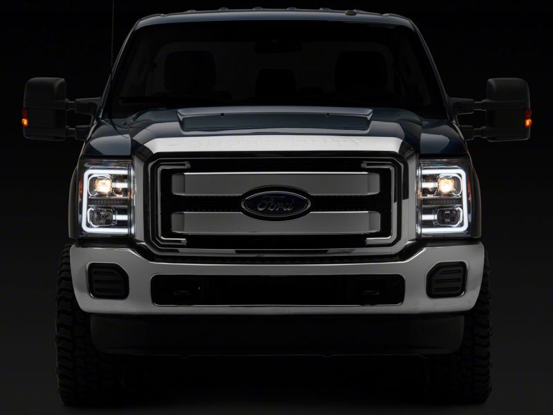 Raxiom 11-16 Ford F-250 Super Duty LED Projector Headlights - Chrome Housing (Clear Lens) SD3621 SD3621 Photo - Close Up