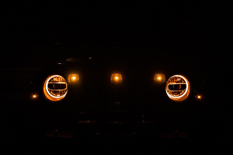 DV8 Offroad 2018+ Jeep JL Grill Amber Marker Lights GRJL-02 GRJL-02 Photo - Mounted
