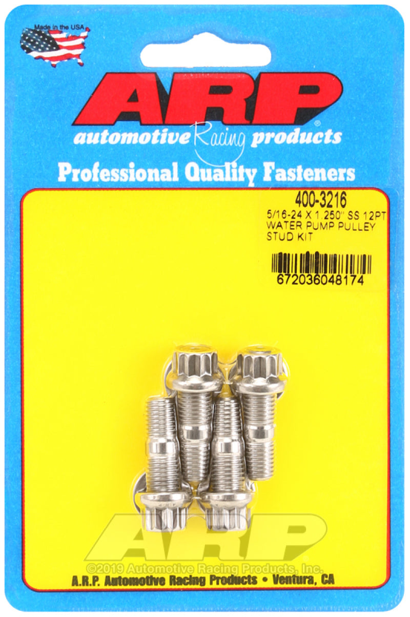 ARP 5/16-24 X 1.250 Water Pump Pulley Stud Kit 400-3216 Photo - Primary