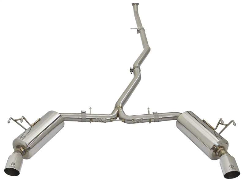 aFe Takeda 2-1/4 to 2-1/2in 304 Stainless Steel Cat-Back Exhaust w/Polishe 49-36615-P Photo - Unmounted