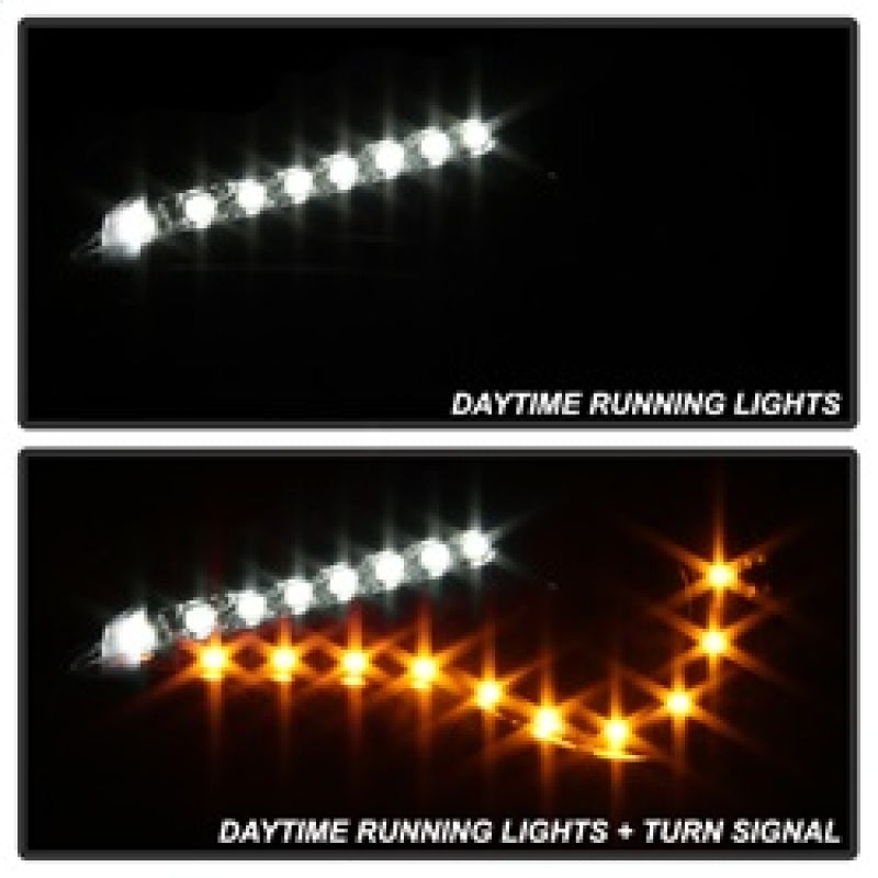 Spyder Scion FRS 12-14 Projector Headlights DRL LED Black PRO-YD-SFRS12-BK 5075413 5075413 Photo - Primary